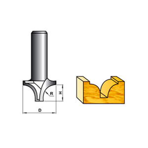 Plunging Round-over Bit Wood Tools Woodworking Carbide Tipped Router Bits