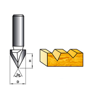 V Groove Bit Wooden Tool Carbide Tipped Router Cutter